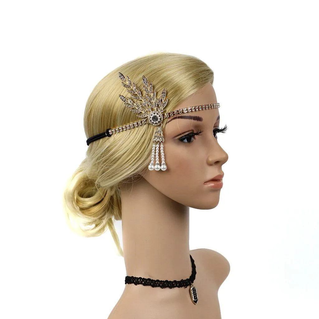 1920s Great Gatsby Inspired Flapper Headband for Party|JaosWish