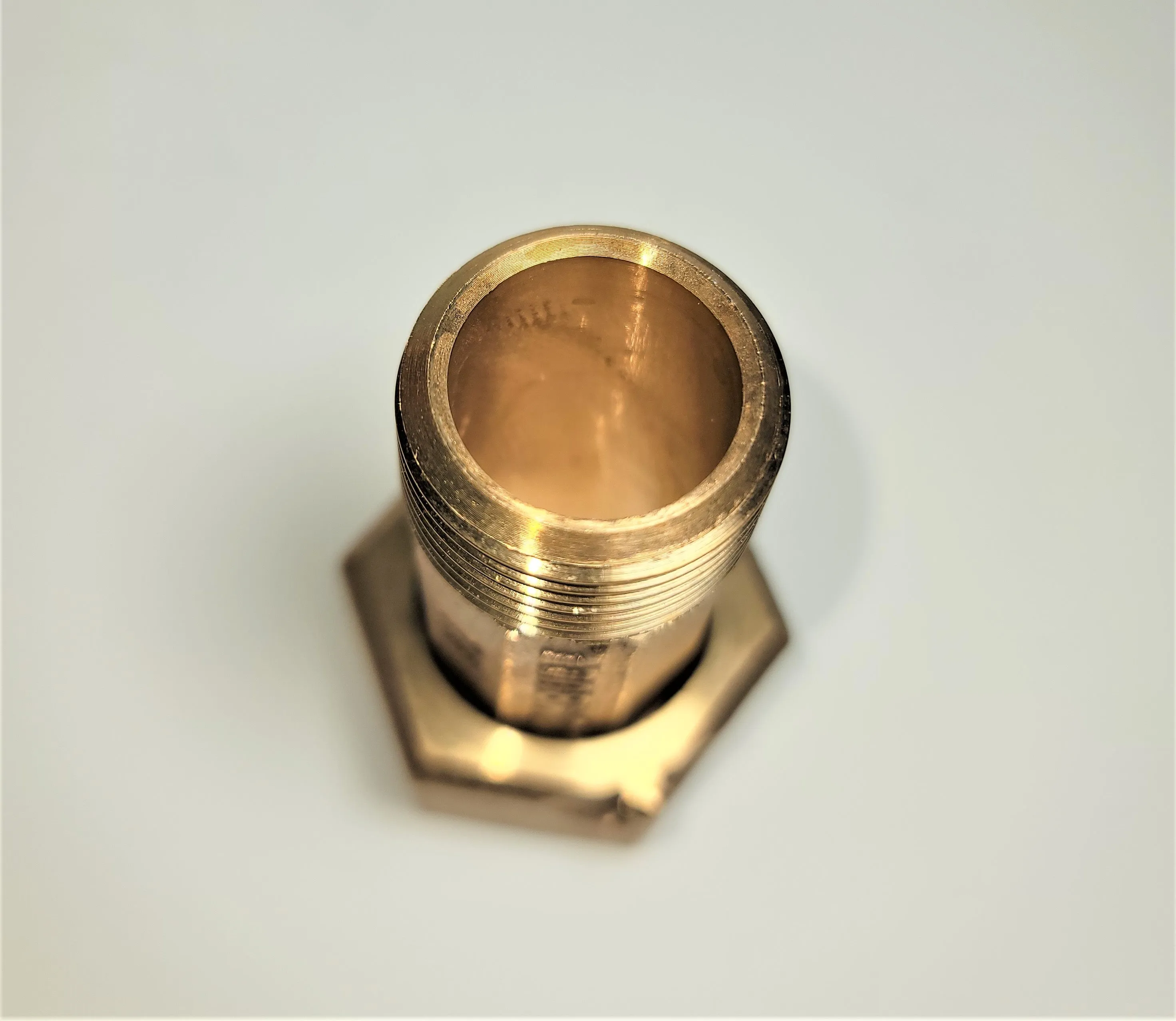 3/4" Short Water Meter Coupling, LEAD-FREE brass, 3/4" Fem swivel nut x 3/4" male NPT