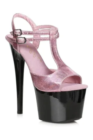 709-ZAYA Stripper Sandal | Pink Glitter