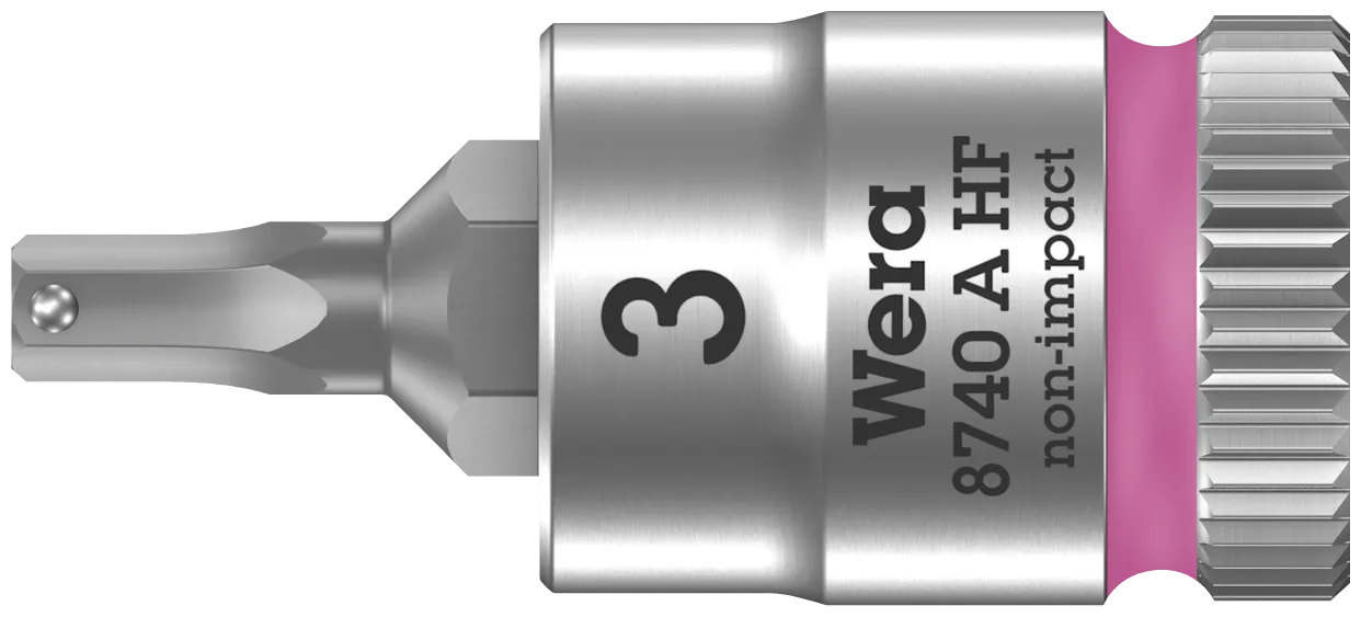 8740 A HF Zyklop bit socket with holding function, 1/4" drive