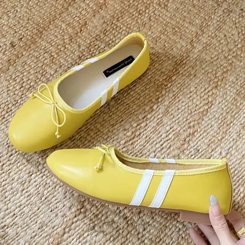 ADVBRIDGE  -  Elegant Butterfly-knot Mary Jane Shoes Soft Bottom Flat Heel Summer Women Sandals Fashion Simple Comfortable Non-slip Sneaker