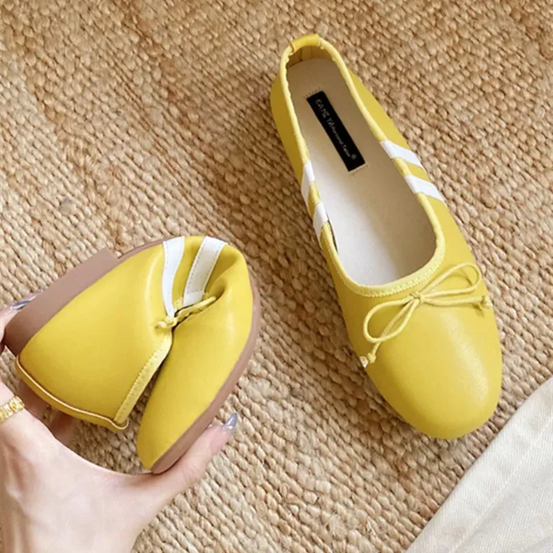 ADVBRIDGE  -  Elegant Butterfly-knot Mary Jane Shoes Soft Bottom Flat Heel Summer Women Sandals Fashion Simple Comfortable Non-slip Sneaker