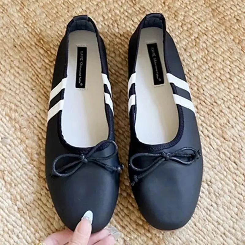 ADVBRIDGE  -  Elegant Butterfly-knot Mary Jane Shoes Soft Bottom Flat Heel Summer Women Sandals Fashion Simple Comfortable Non-slip Sneaker
