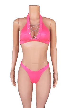 All Laced Up high cut bikini   S