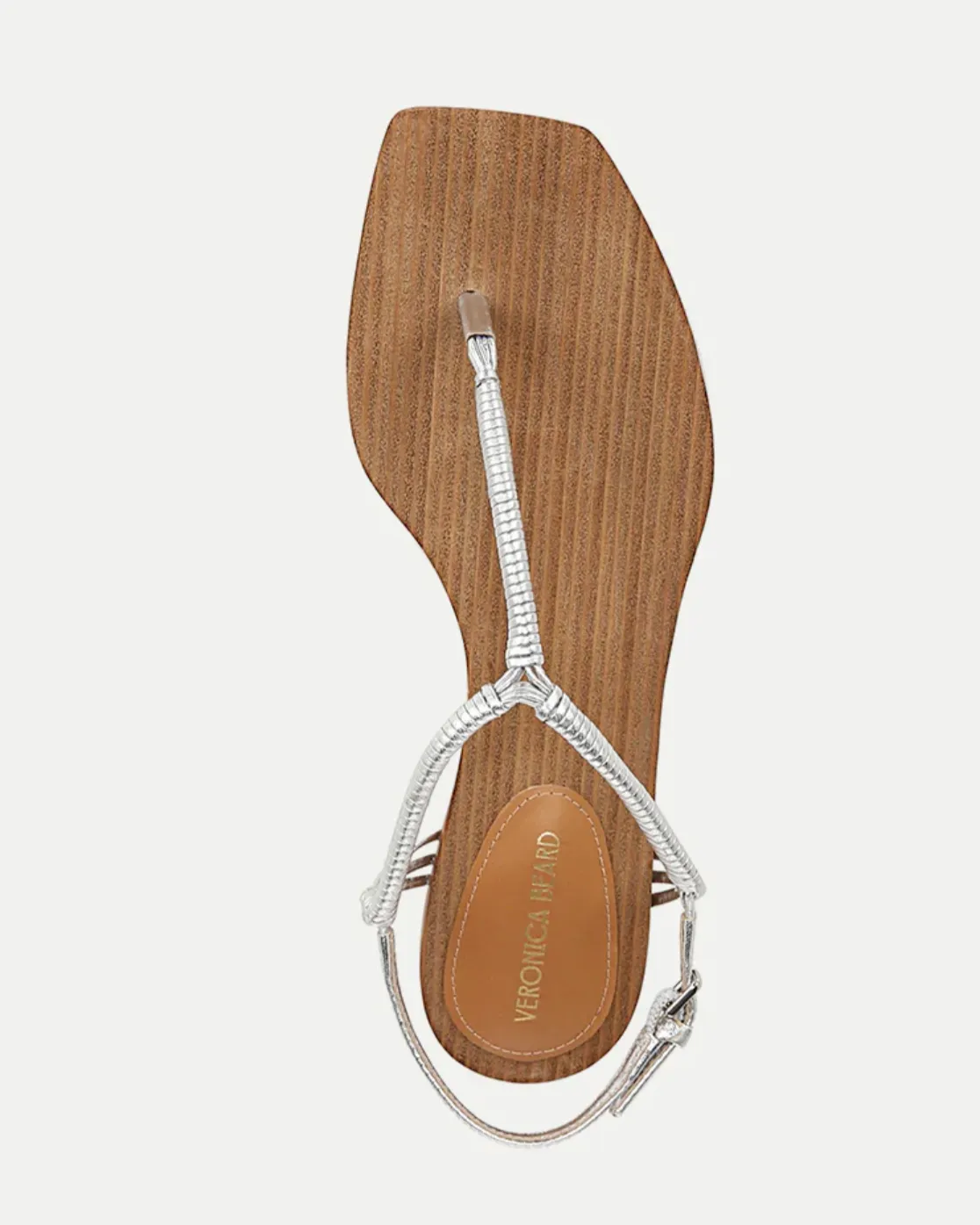Amelia Silver Metallic T-Strap