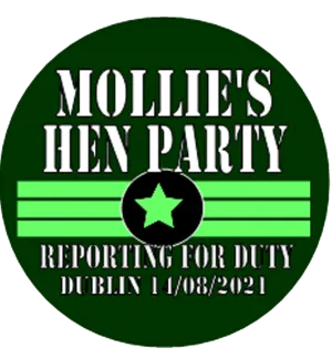 Army Theme Personalised Hen Party Badge