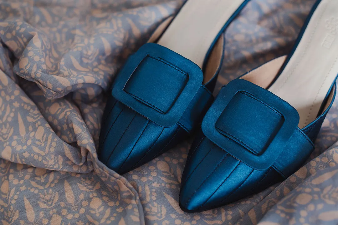 Audrey Kitten Heel, Midnight Blue