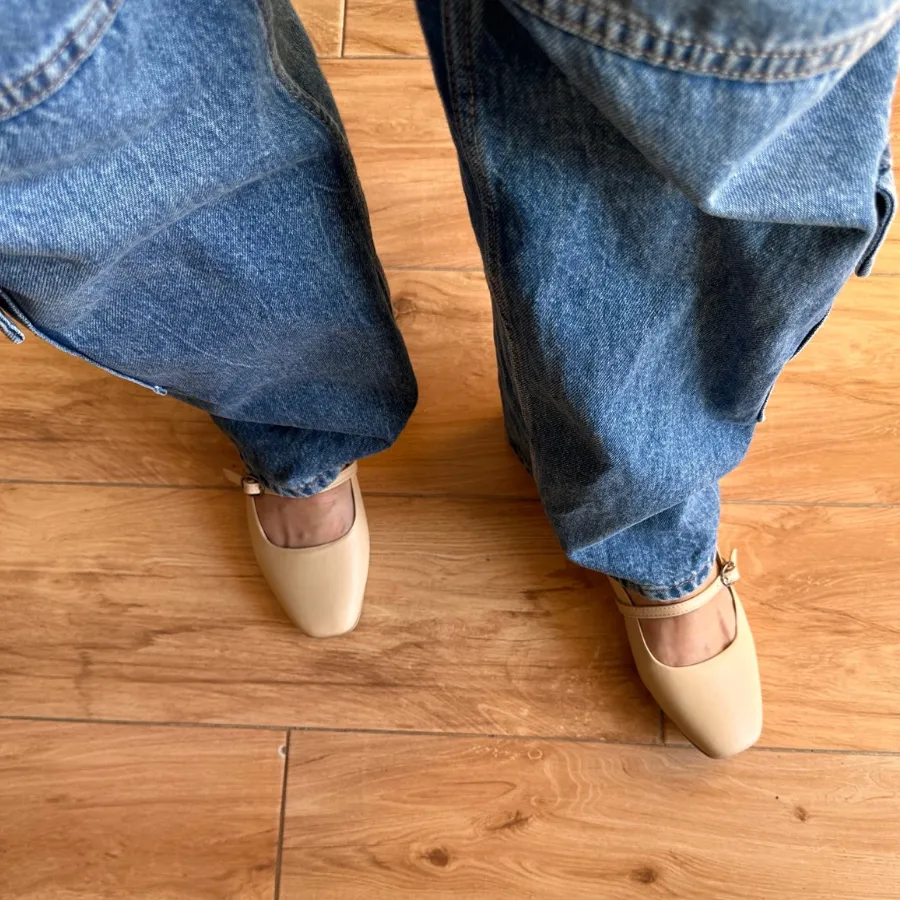 BAILATIRA NUDE FLATS (Square-Toe)