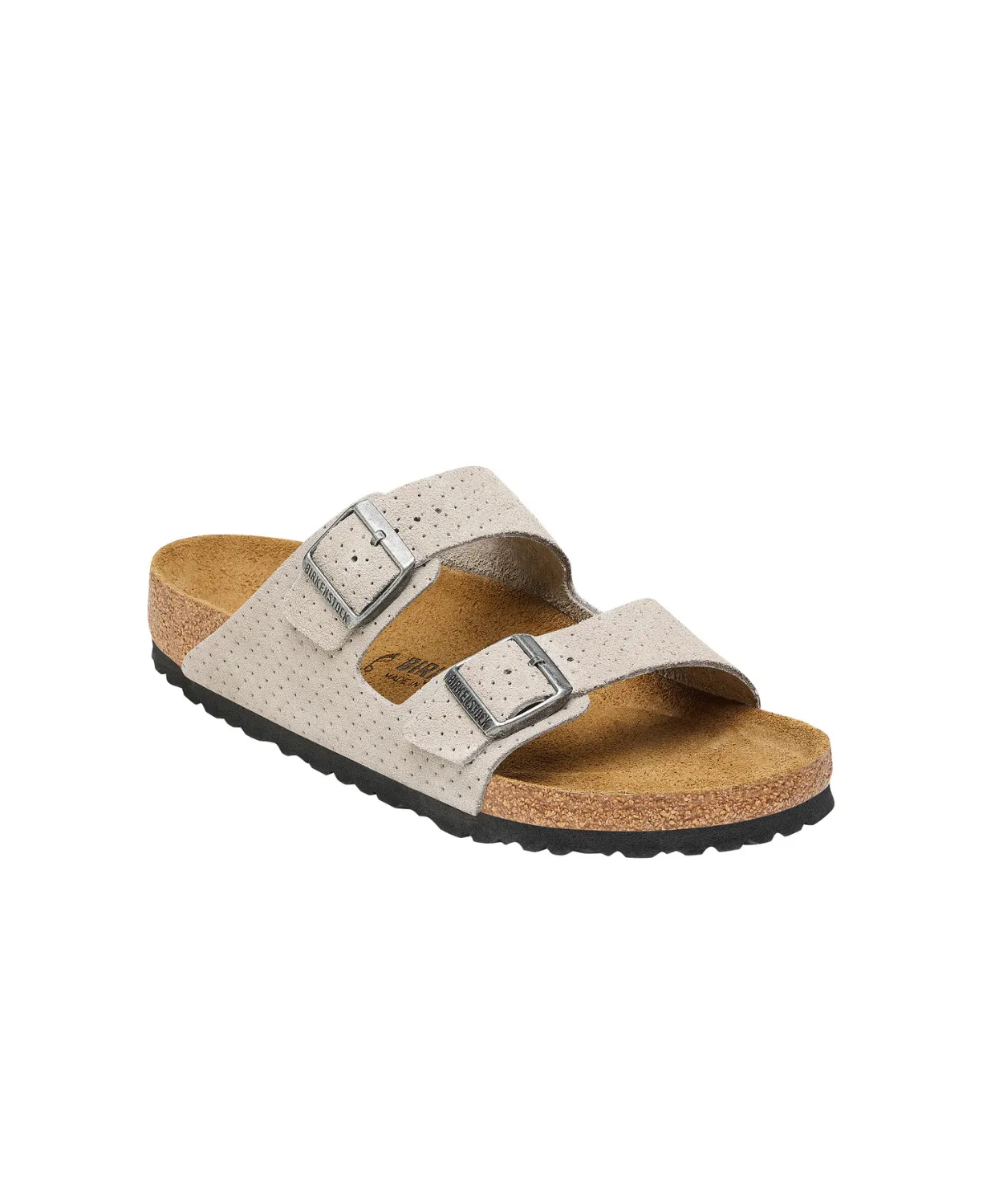 Birkenstock Arizona Embossed Suede Leather Stone Coin Sandals