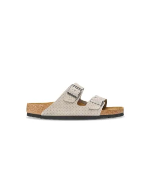 Birkenstock Arizona Embossed Suede Leather Stone Coin Sandals