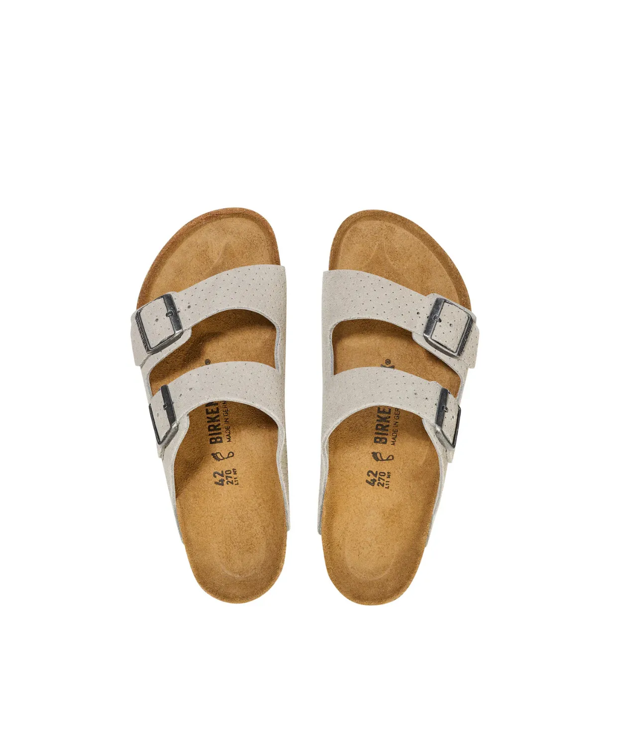 Birkenstock Arizona Embossed Suede Leather Stone Coin Sandals