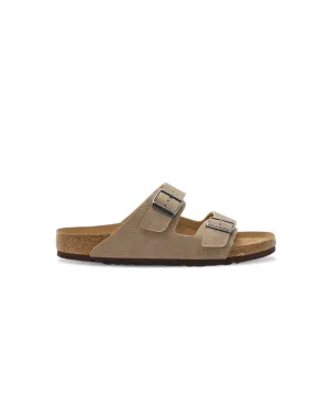 Birkenstock Arizona Synthetic Soft Desert Dust Espresso/Grey Taupe Vegan Sandals