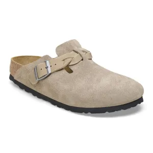Birkenstock Boston Taupe Suede/Oiled Leather - SOFTBED