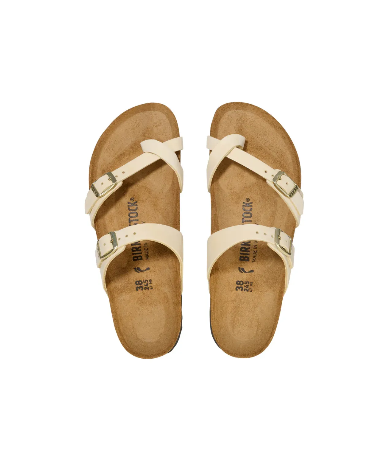 Birkenstock Mayari Nubuck Leather Ecru Sandals