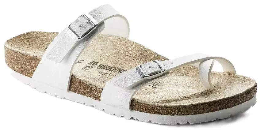 Birkenstock Mayari Sandals - White Birko-Flor | Comfortable Cork Footbed