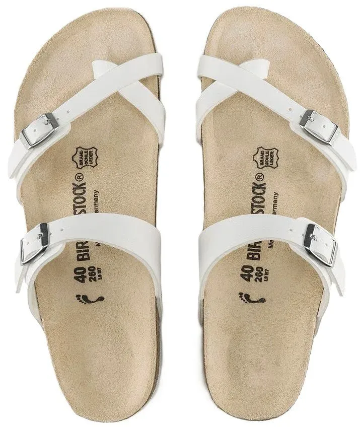 Birkenstock Mayari Sandals - White Birko-Flor | Comfortable Cork Footbed