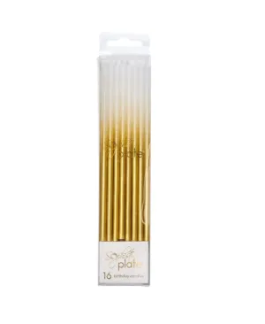 Birthday Candles Gold & White