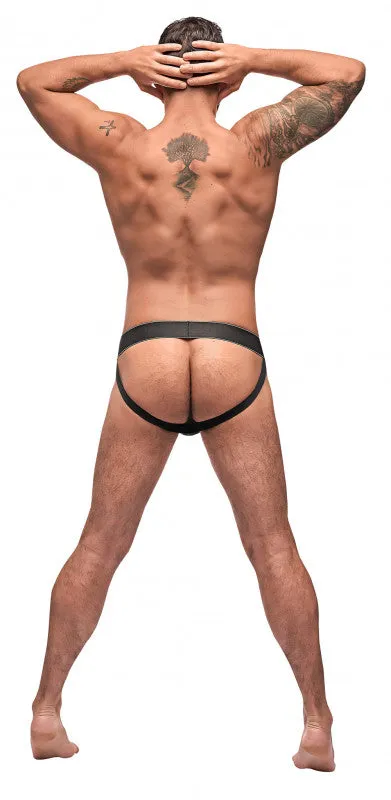 Black Ice Lace Up Thong - Small