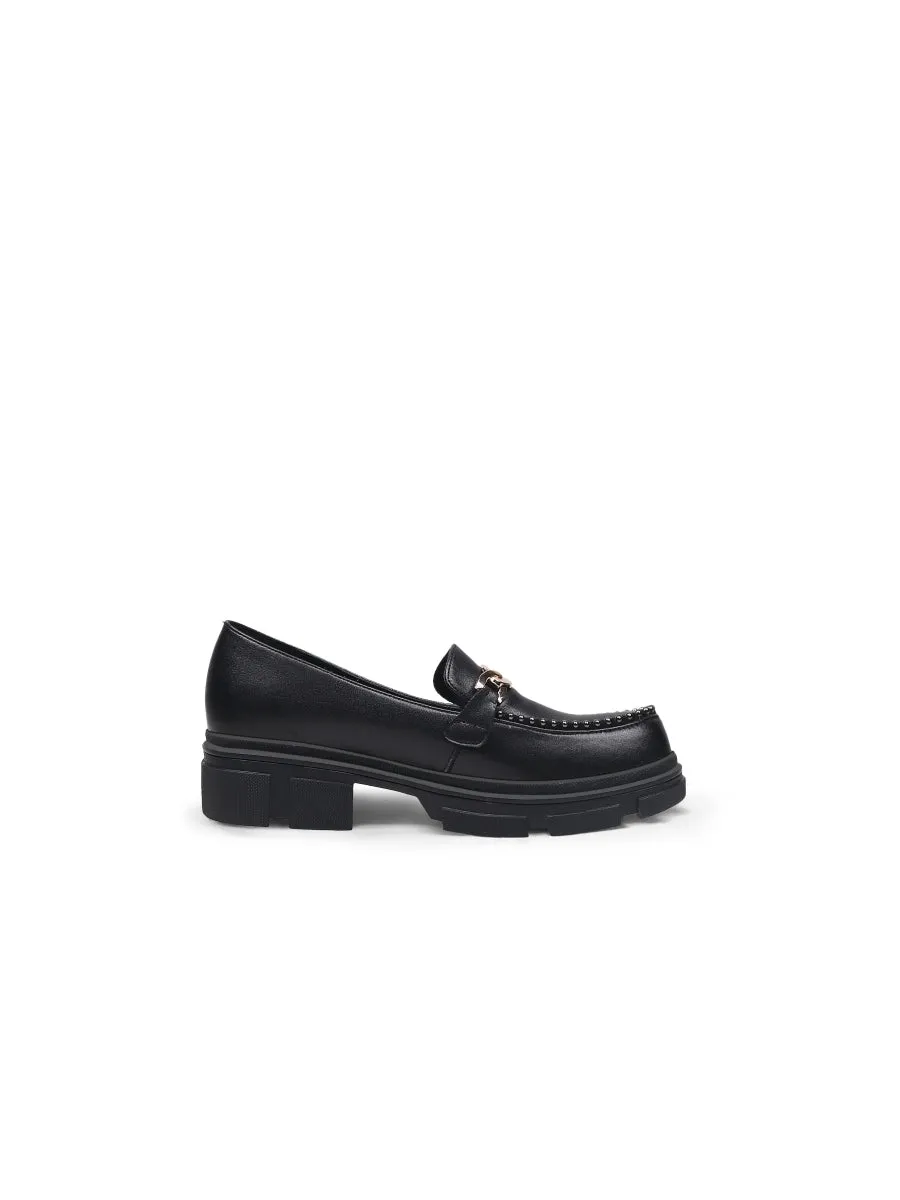 Black Pearl Leather Loafer
