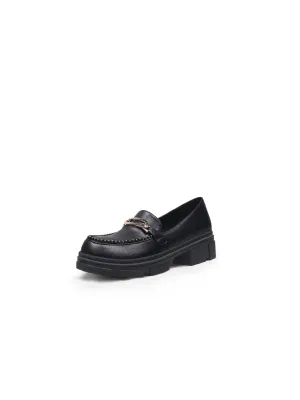Black Pearl Leather Loafer