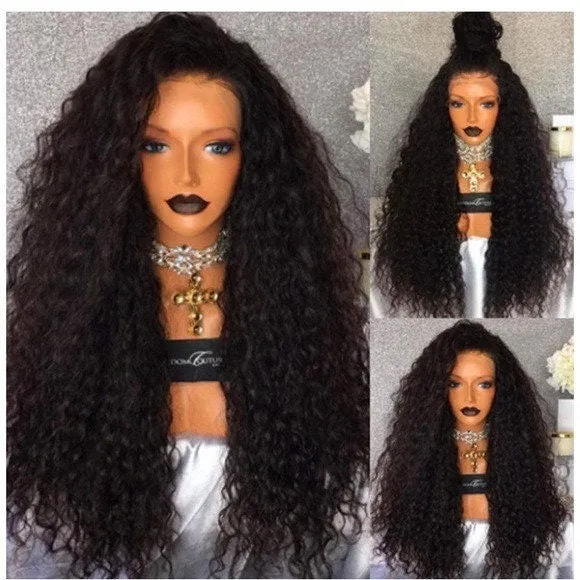 Black Wigs Afro Curly Wigs Lace Front Wig
