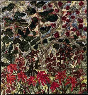 Blooms below the pines 34.5" x 32"