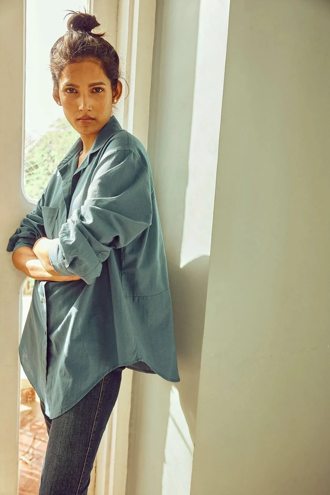 Blue Oversized Shirt