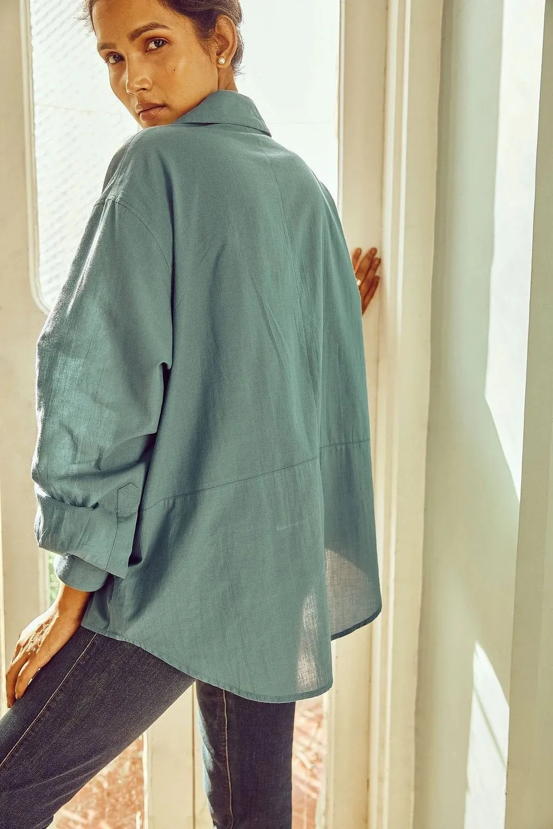 Blue Oversized Shirt