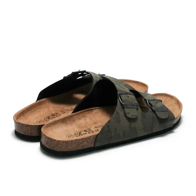 Camouflage Cork Sandals for Youth