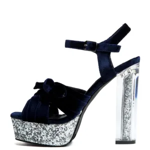 Cape Robbin Coralee-2 Navy High Heel Navy