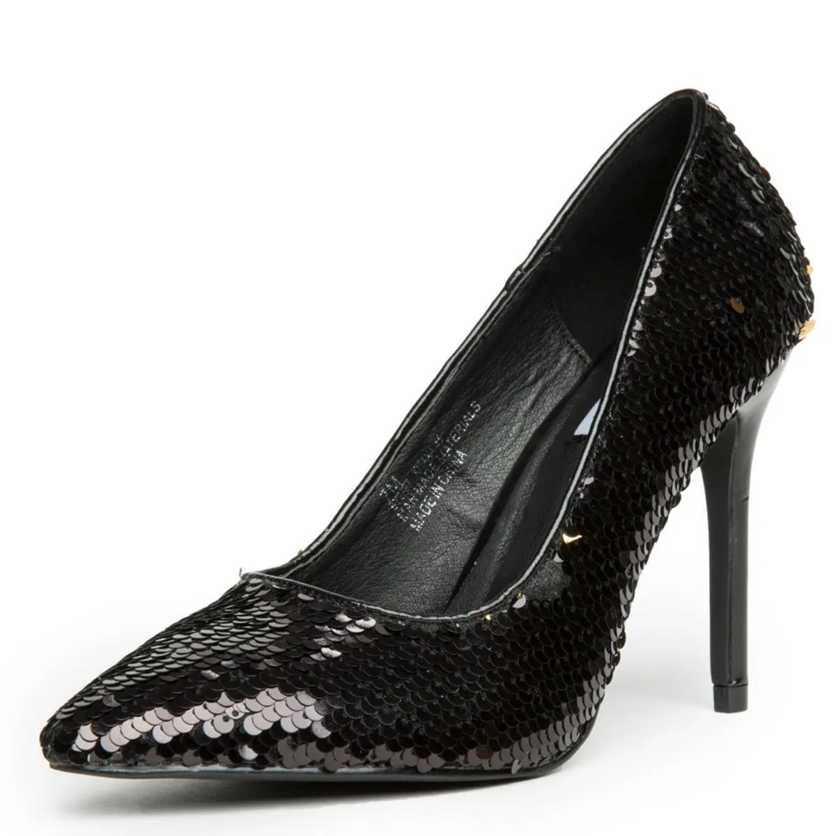 Cape Robbin Kitana-45 Black Sequence High Heel Black