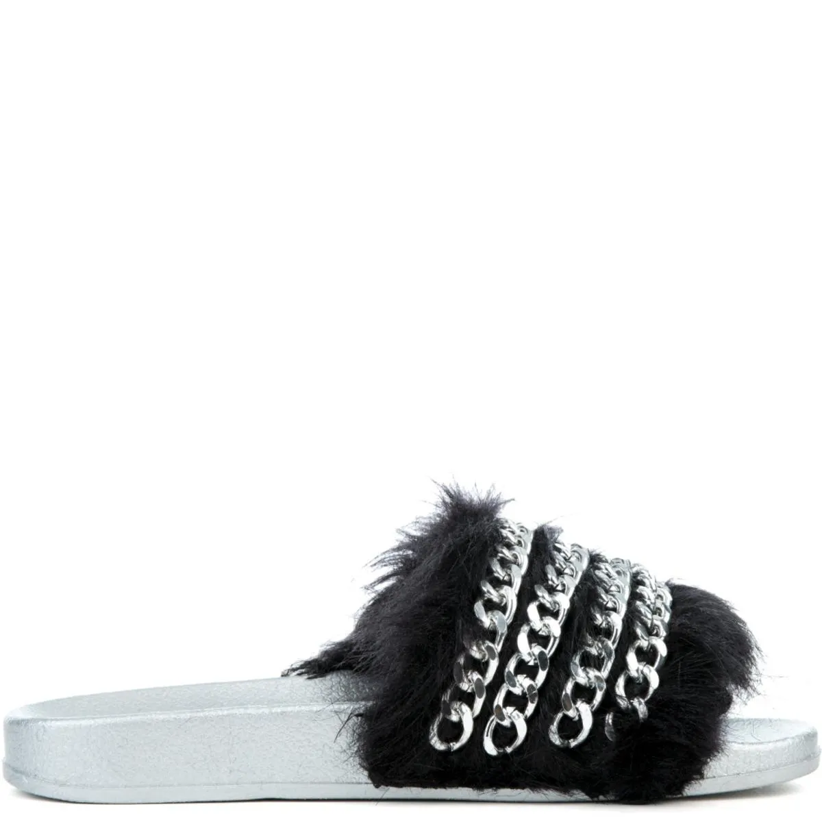 Cape Robbin Moira-73 Silver Slides Silver