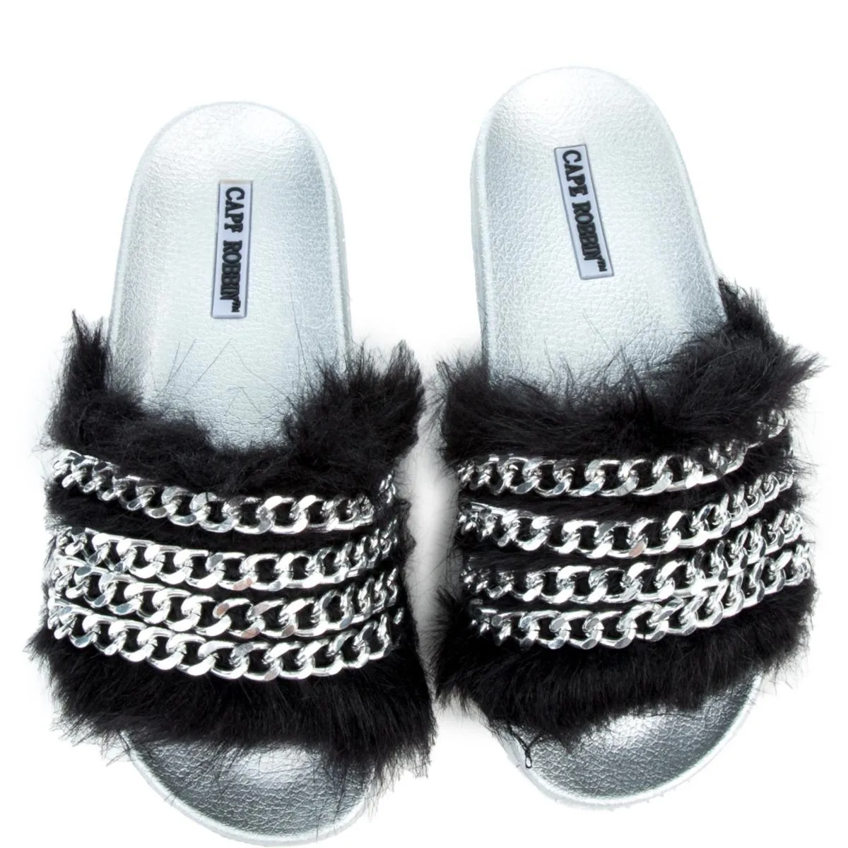 Cape Robbin Moira-73 Silver Slides Silver