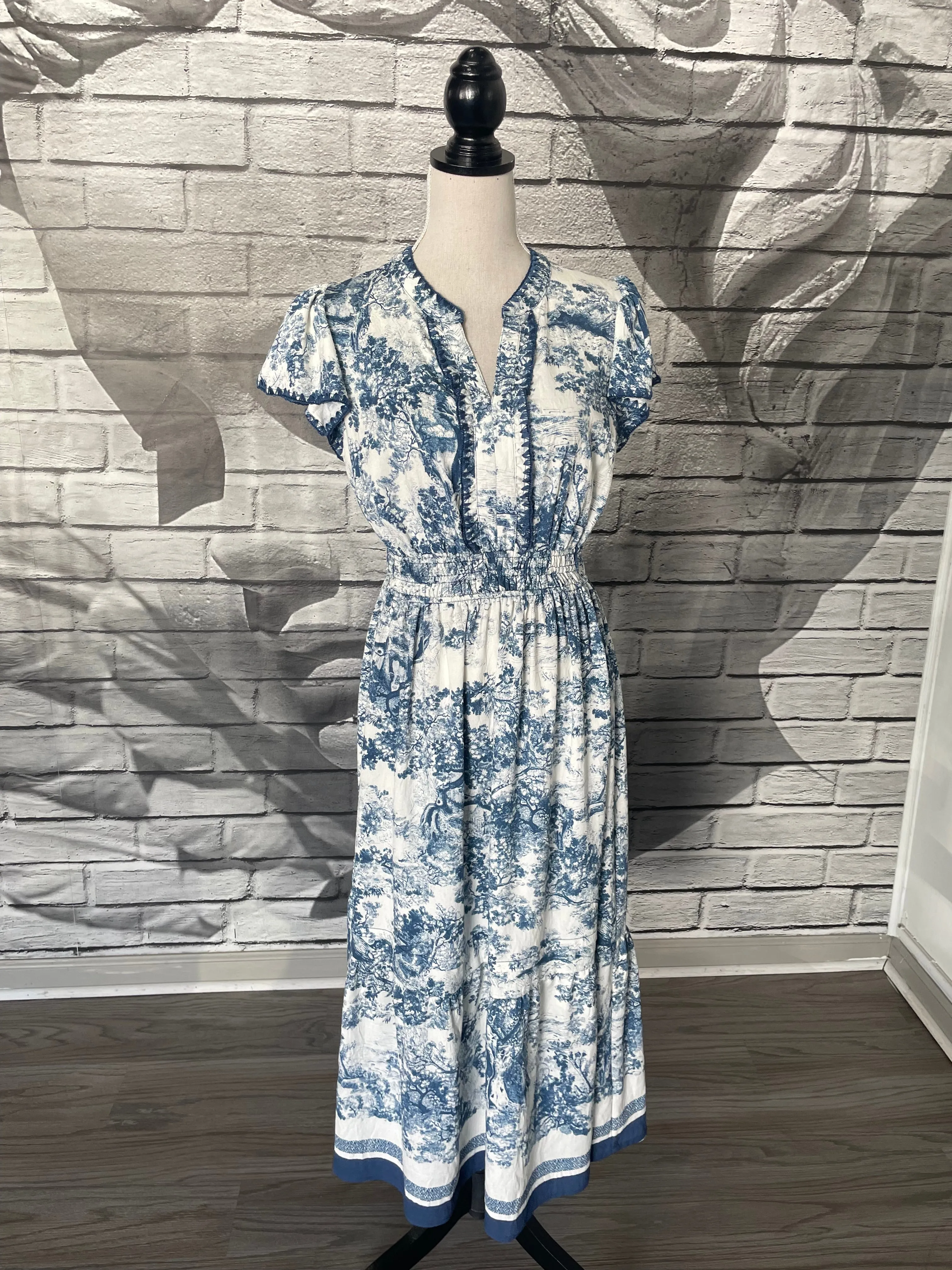 Carrie Toile Midi Dress