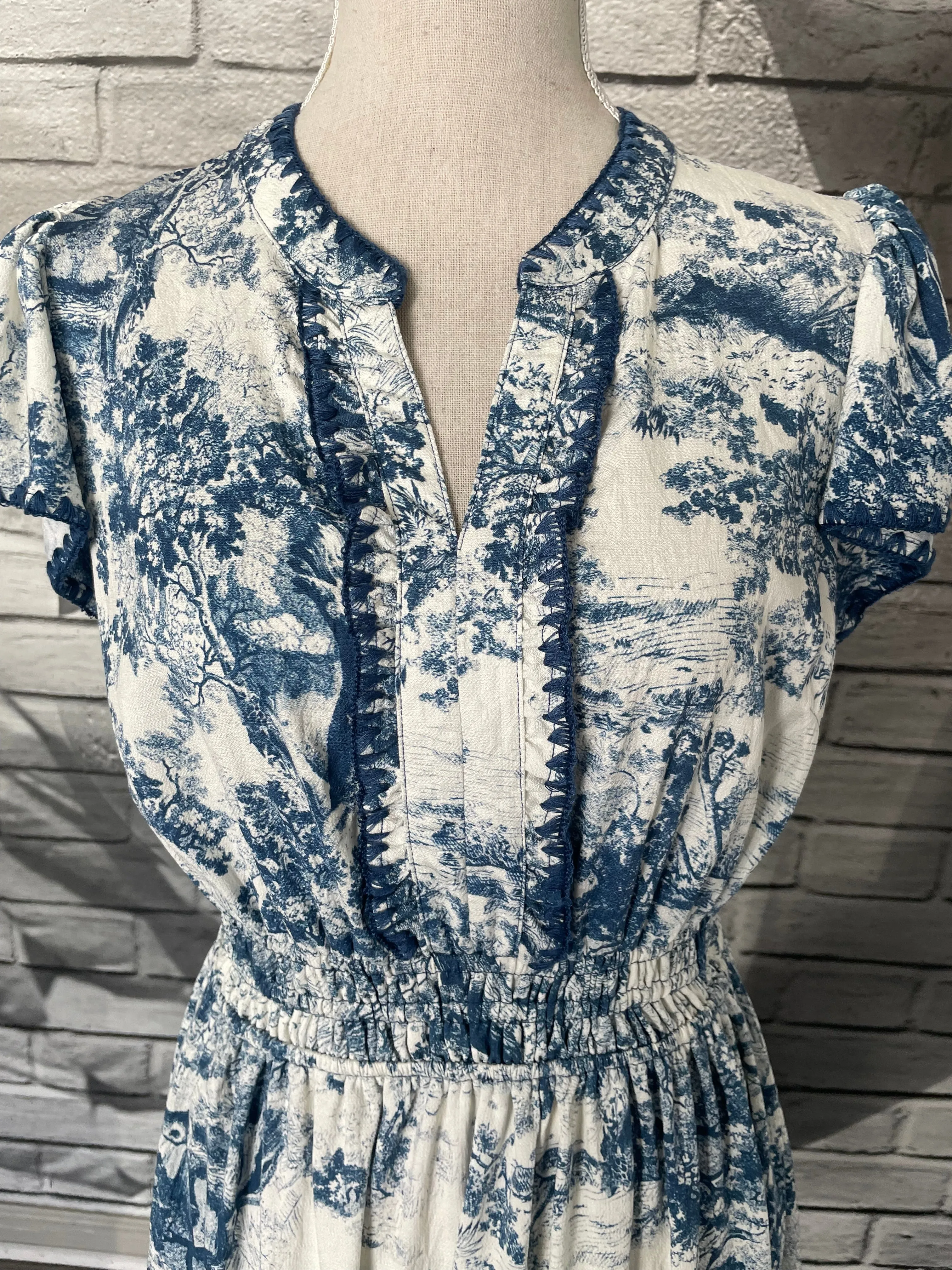 Carrie Toile Midi Dress