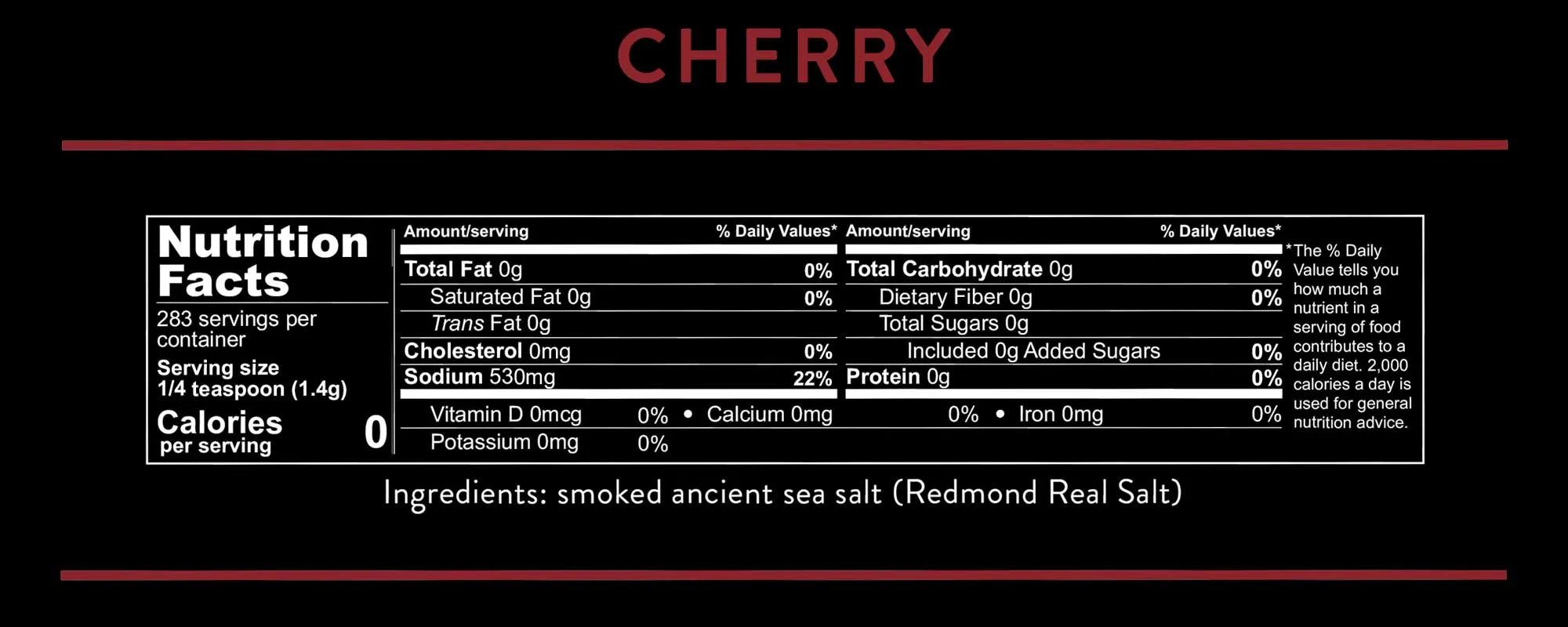 Cherry Smoked Real Salt - 396g