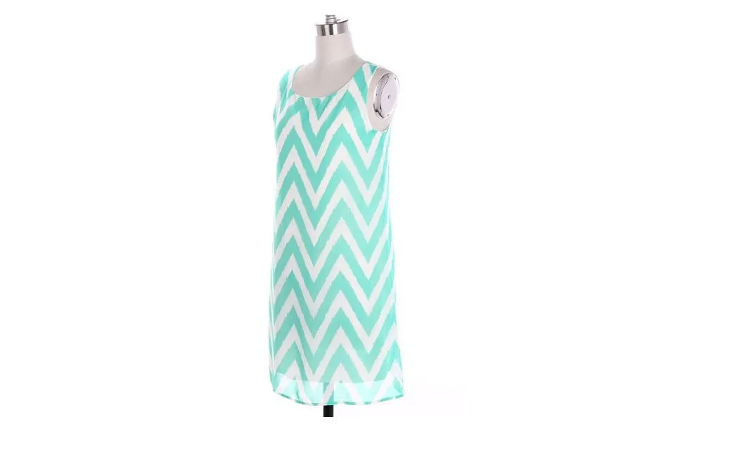 Chevron Blouse Dress