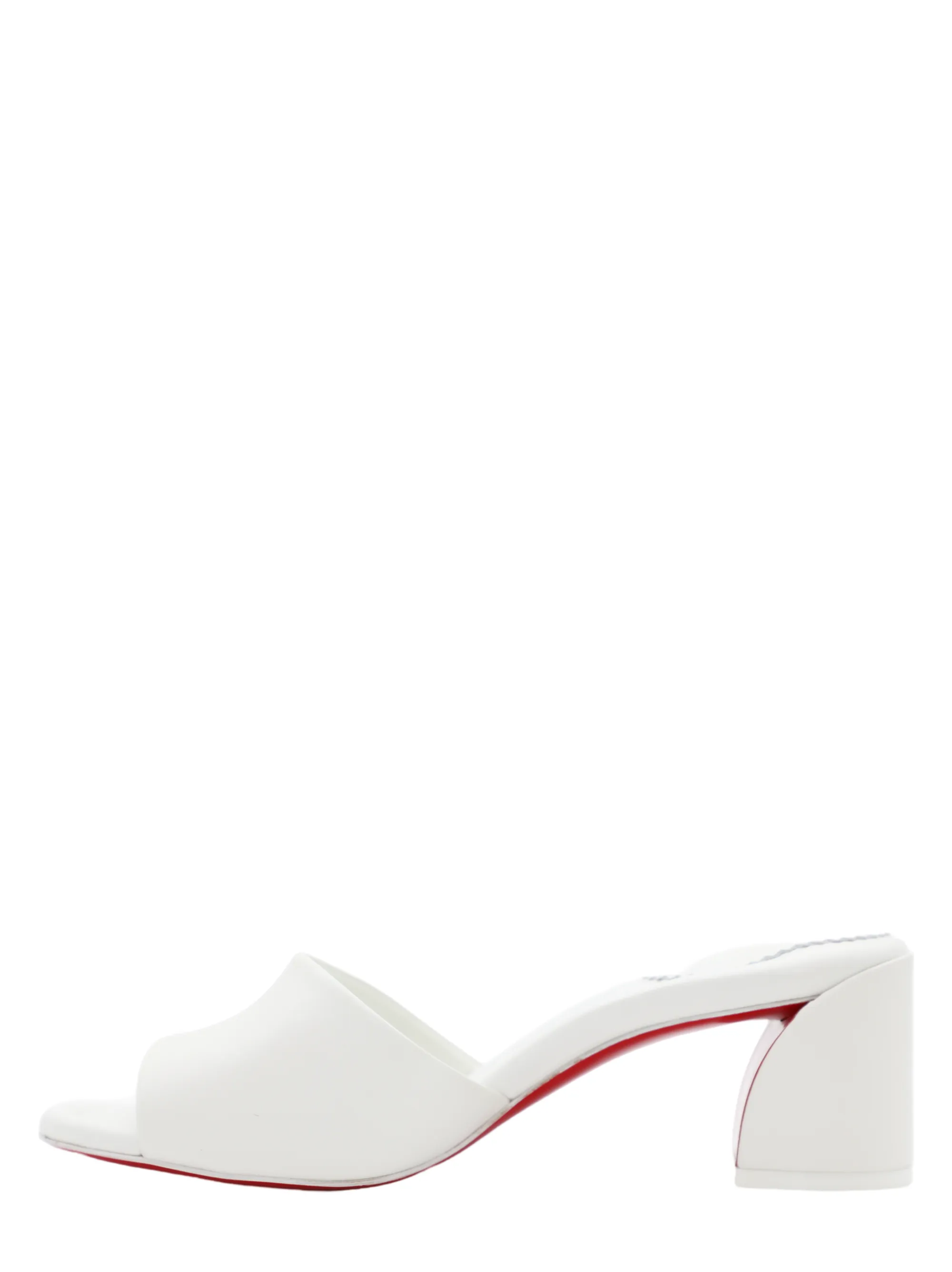 Christian Louboutin Jane Mule 55 Nappa in Bianco | In-Store Only