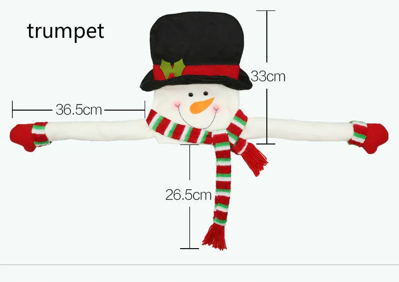 Christmas Tree Top Star Snowman Decorations Felt Christmas Tree Hat Pendant Decorations