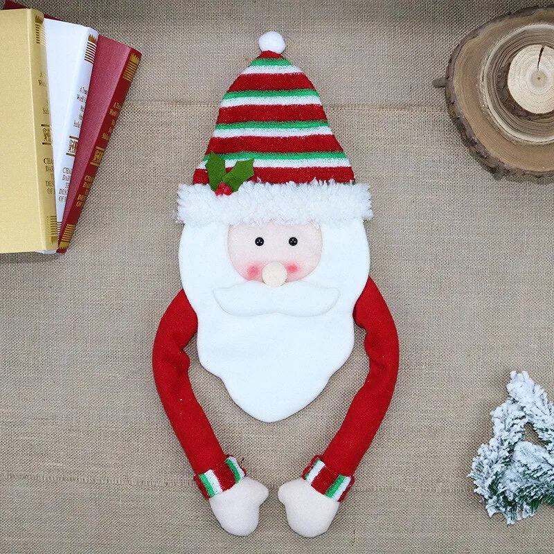 Christmas Tree Top Star Snowman Decorations Felt Christmas Tree Hat Pendant Decorations
