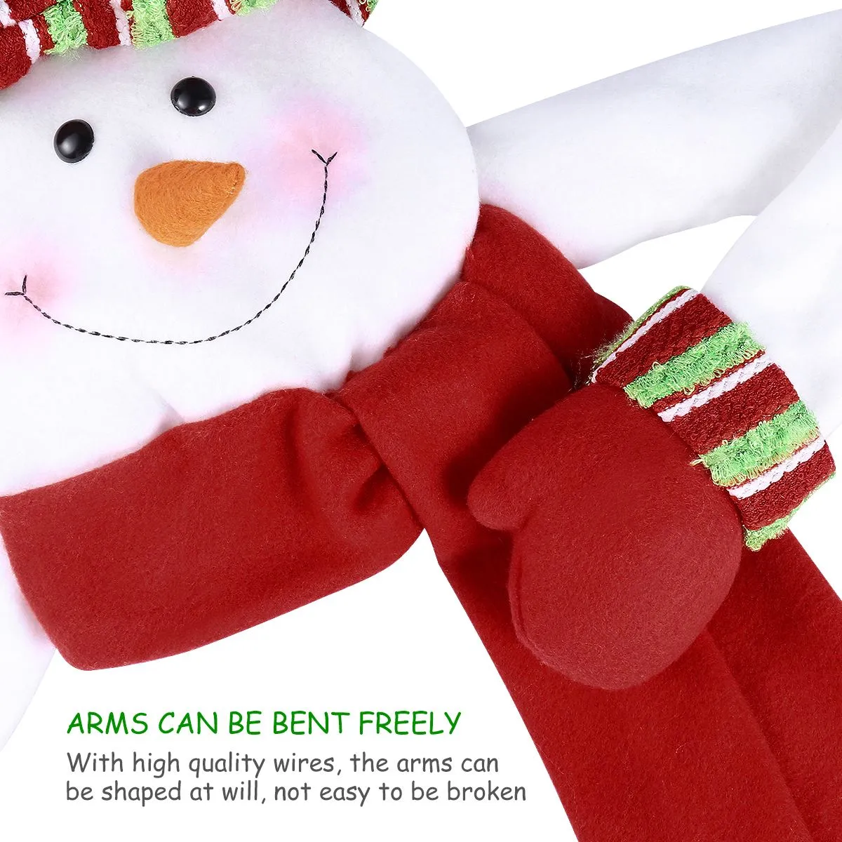 Christmas Tree Top Star Snowman Decorations Felt Christmas Tree Hat Pendant Decorations
