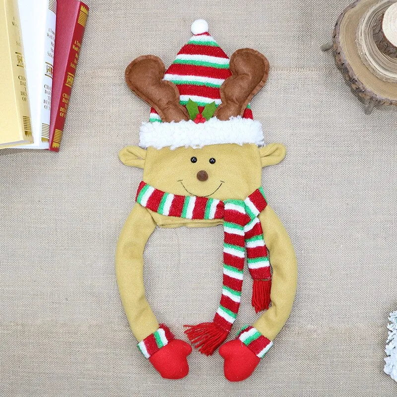 Christmas Tree Top Star Snowman Decorations Felt Christmas Tree Hat Pendant Decorations