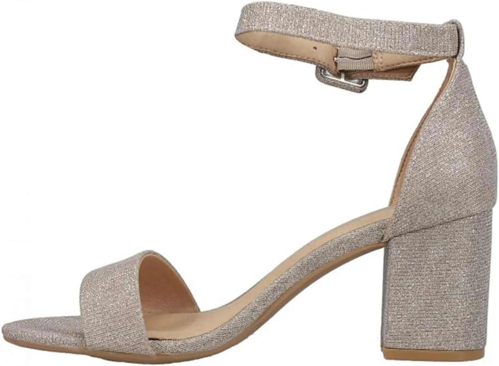 CL by Chinese Laundry Women's Jody Block Heel Sandals Shoes Shimmer Gold 9.5M