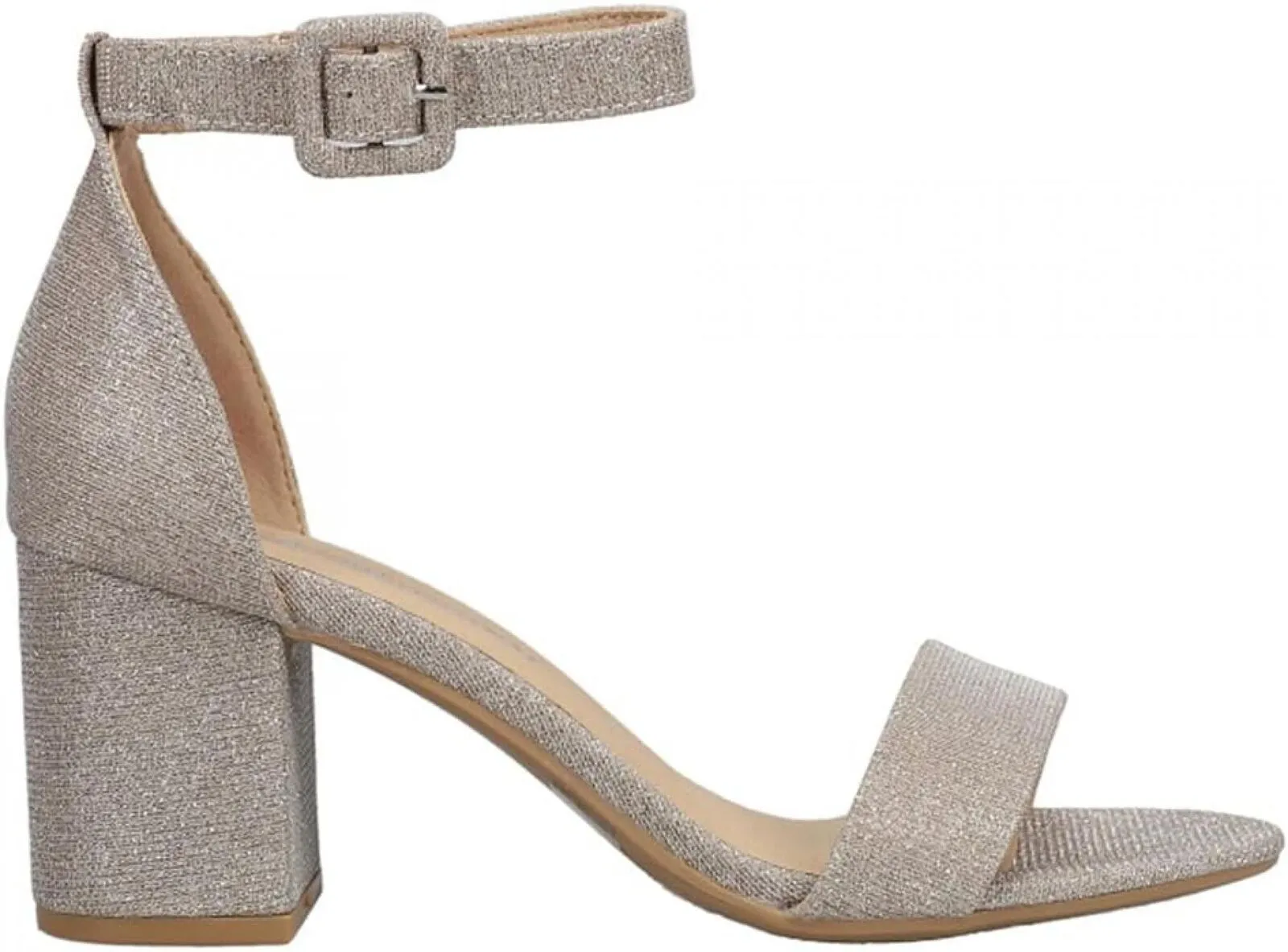 CL by Chinese Laundry Women's Jody Block Heel Sandals Shoes Shimmer Gold 9.5M