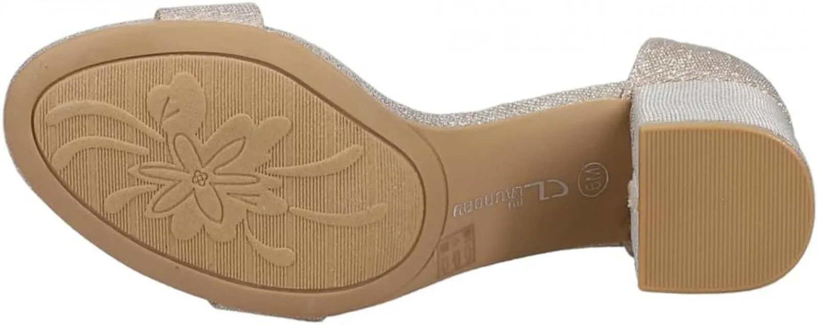 CL by Chinese Laundry Women's Jody Block Heel Sandals Shoes Shimmer Gold 9.5M
