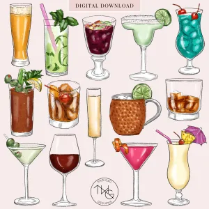 Cocktails Clipart Collection