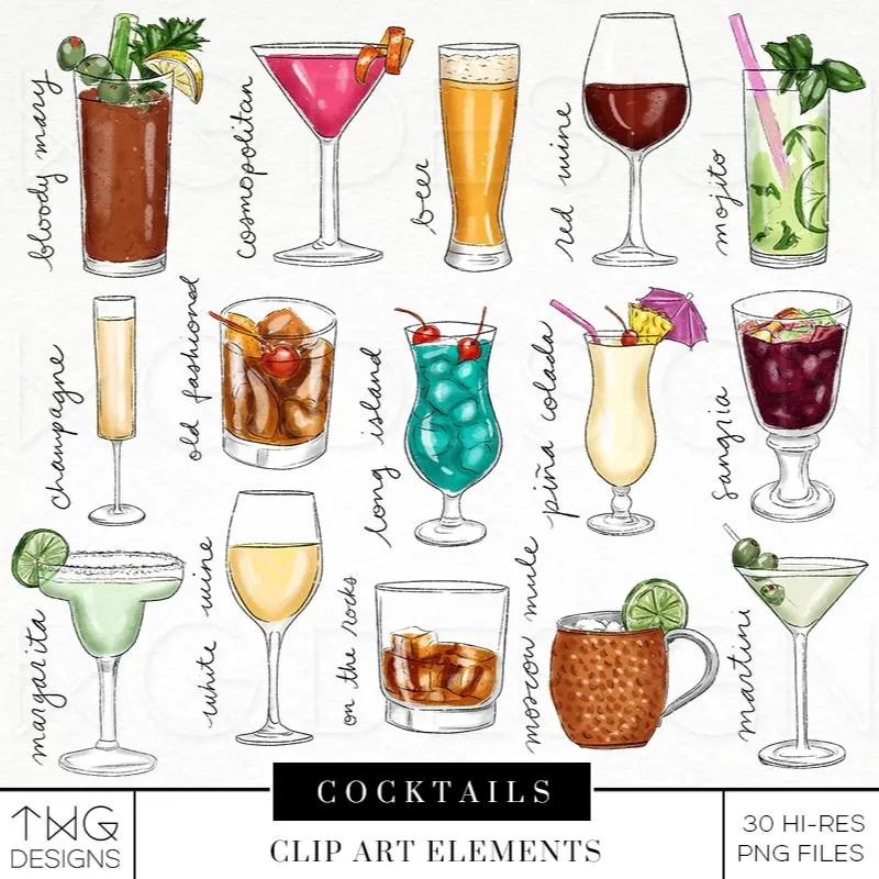 Cocktails Clipart Collection