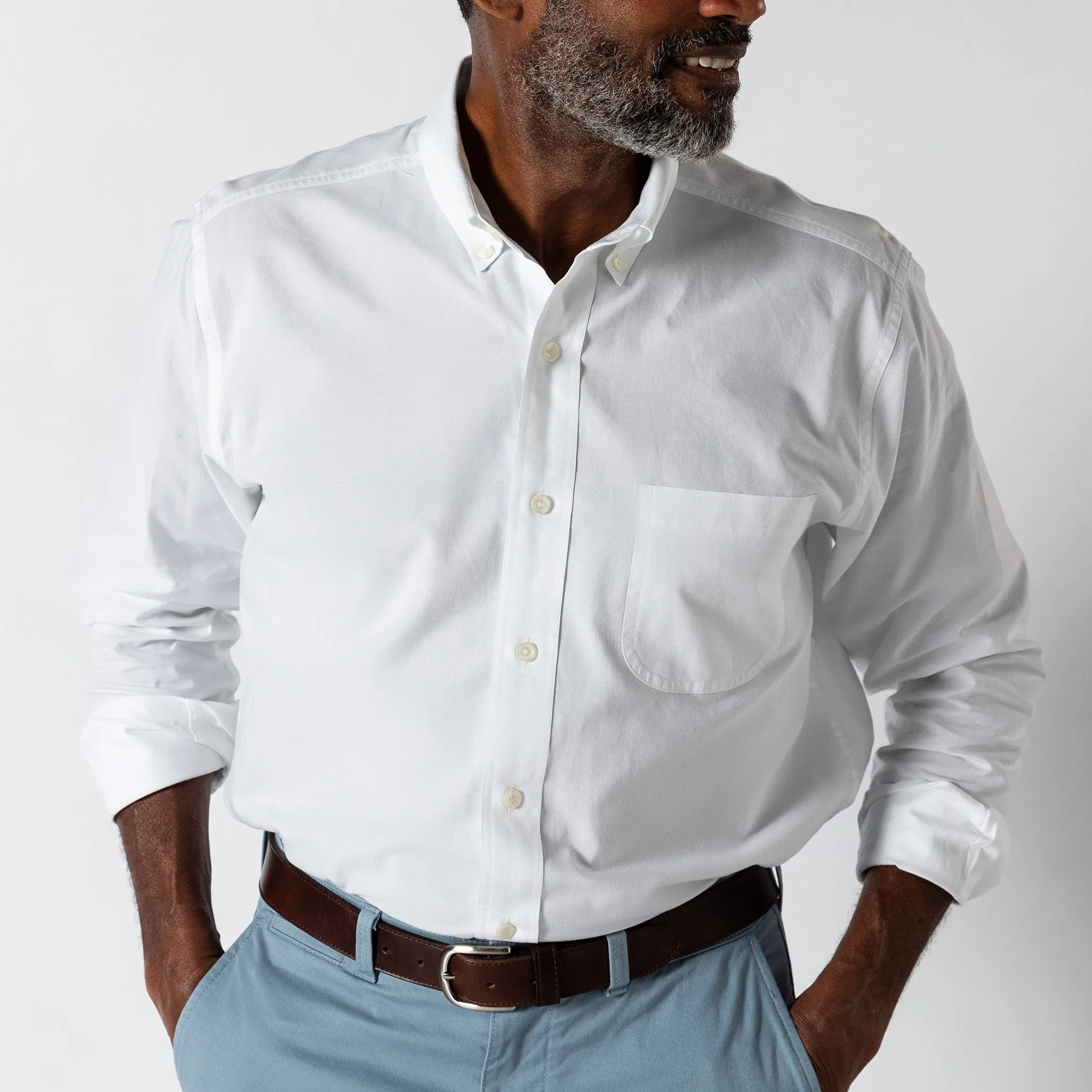 Cotton Oxford Sport Shirt - Morris Solid