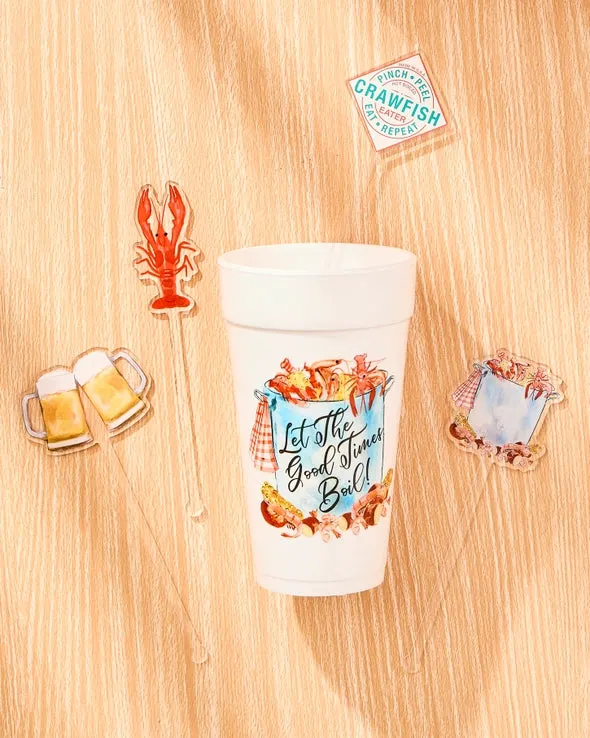 Crawfish Boil Acrylic Stir Sticks