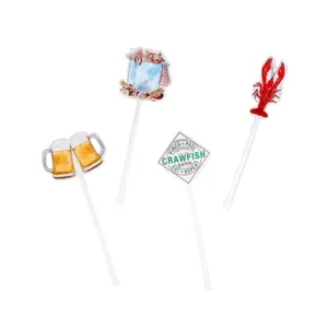 Crawfish Boil Acrylic Stir Sticks